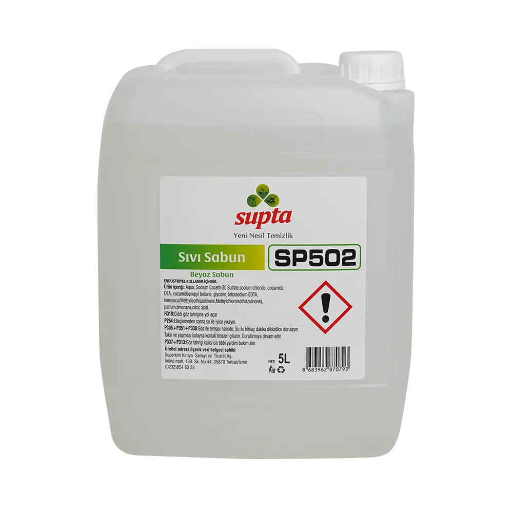 SP502 Supta Ağ Sabun Ətirli Maye Sabun 5 LT